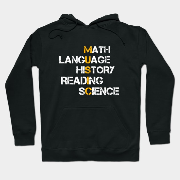 Music - Math, Language, History, Reading, Science Hoodie by reesea